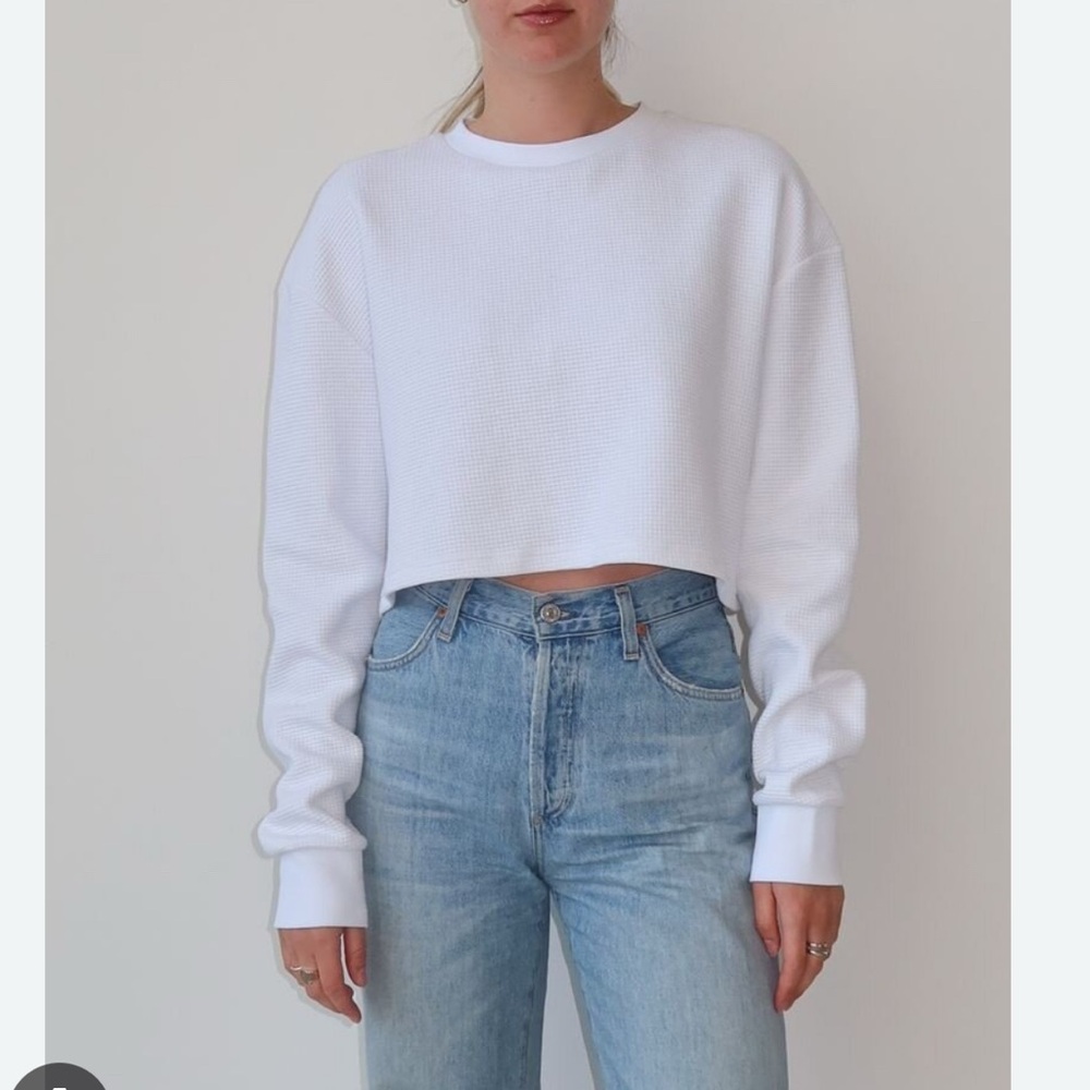 Brunette The Label Waffle Knit Crew Neck